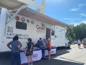 A VA Mobile Vet Center at the Carolina Mudcats baseball game on 8/6/2022 in support of the Keep It Secure campaign.