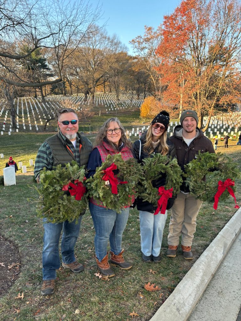 Team Trilogy preparing to lay wreaths